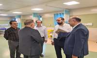 بازدید مشترک رئیس امور سلامت سازمان برنامه و بودجه کشور و رئیس دانشگاه علوم پزشکی البرز از مرکز جامع درمان سرطان امام علی (ع)
